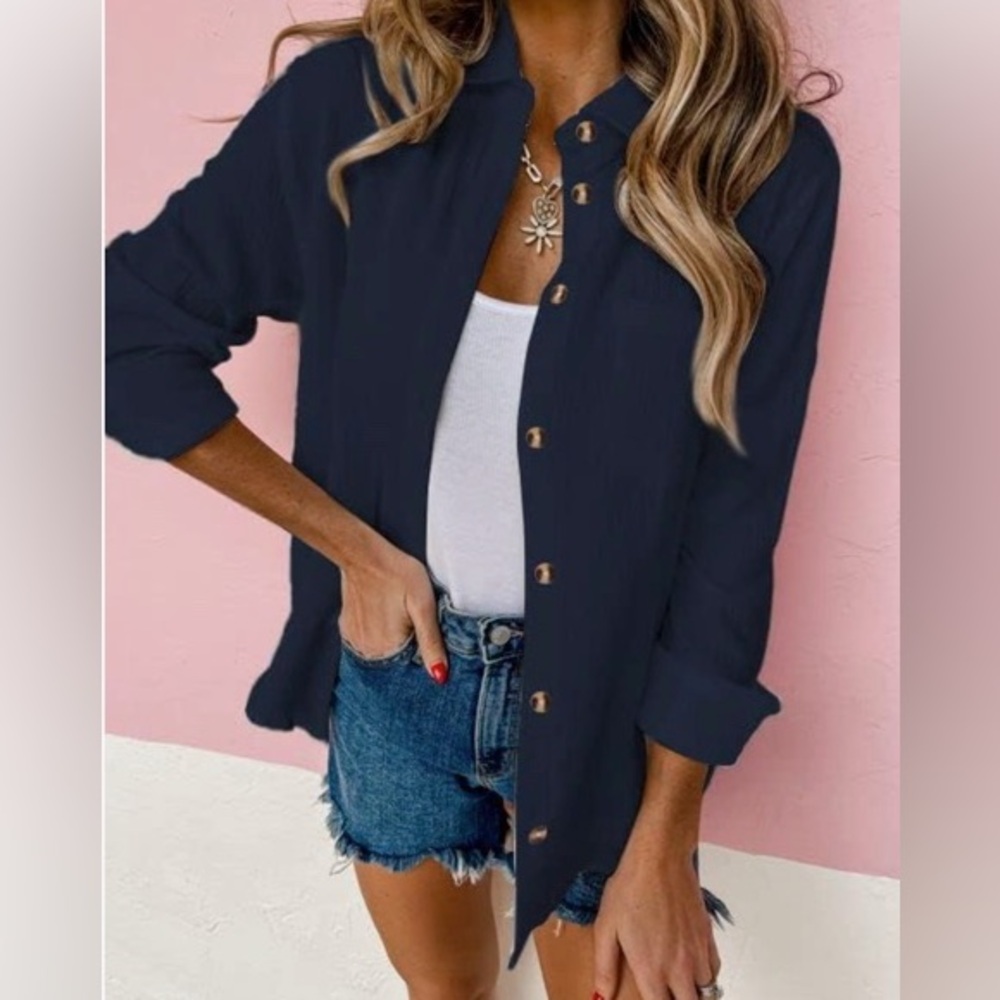 Casual Linen Button Down Shirt